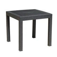 Outsunny 5pc All Weather Resin Patio Dining Set Garden Outdoor Chair Table Furniture, Black(m-6)