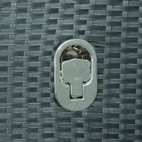 Outsunny Luxury Heavy-Duty Patio Swing Chair 2 Separated Seats Rattan Wicker Recliner Seat Garden Outdoor Canopy Cushion Steel, Black & Cream-white(m-9)