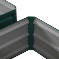Outsunny 2' x 2' x 1' 2-Piece Raised Garden Bed Box with Steel Frame for Vegetables, Flowers, & Herbs, Green(m-7)