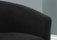 Monarch Transitional Style Upholstered Velvet-Look Swivel Accent Chair - Black(m-3)