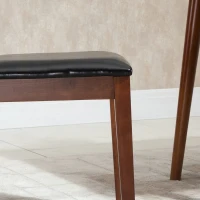 HOMCOM High Back Dining Chairs Set of 2 with PU Leather Upholstry and Cross Back Design, Black(m-13)