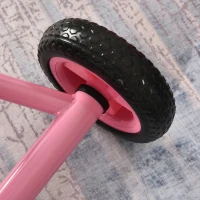 Qaba 3 Wheel Kids Tricycle Toddler Walking Trikes with Adjustable Seat for 3-6 Years old Boys & Girls Pink(m-12)