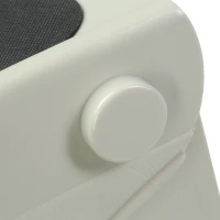 Open Box PawHut 3 Step Portable Folding Pet Stairs Ramp Easy Climb Step Stool With Anti-Slip Mat - Cream White(m-10)