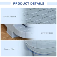 Qaba Kids Storage Unit Dresser Tower with Drawers 3 Tier Chest Toy Organizer for Bedroom Nursery Kindergarten Livingroom Blue(m-6)