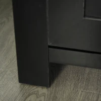 HOMCOM 71" Freestanding Kitchen Pantry Cabinet with Glass Door and Shelves, Tall Cupboard for Dining Room, Living Room, Black(m-8)