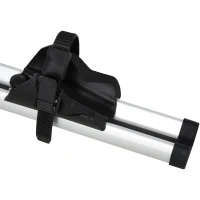 Soozier Adjustable Car Top Bike Rack Roof Mounted Bike Holder Carrier With Tie-Down Straps & Wheel Locker Silver(m-9)