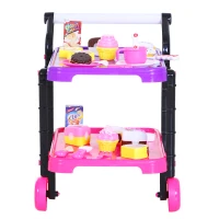 HOMCOM 25 pcs Kids Cart Cake Pretend Play Playset Educational Toy(m-7)