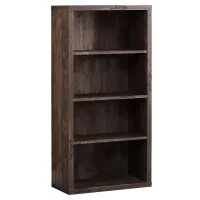 Monarch 48" Contemporary Rustic 4 Shelf Reclaimed Wood-look Bookshelf - Brown(m-1)