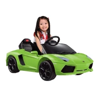 Licensed Lamborghini Aventador LP 700-4 Kids Ride on Toy Car Electric Battery Powered, Green(m-1)