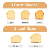 HOMCOM 2 Pound Non-Stick Bread Maker Machine With 11 Menu Settings, 2 Loaf Sizes, 3 Crust Colors, 13h Delay Timer, 1h Warming Function, 550W(m-8)