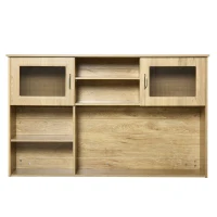 HOMCOM Sturdy Kitchen Storage Sideboard Buffet Table Top Hutch Cabinet w/ Acrylic Door(m-12)