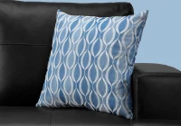 Monarch 18" x 18" Wave Pattern Throw Pillow (1 pc) - Blue(m-2)