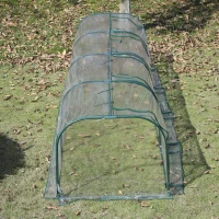 Outsunny 156" x 39" x 32" Transparent PVC Mini Tunnel Greenhouse Garden Green Grow Shed Portable Plant Flower Warm House Steel Frame Zipped Doors(m-6)
