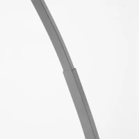 HOMCOM Arched Floor Lamp, Modern Standing Lamp with Foot Switch & Metal Base, Corner Reading Lamps Tall Pole Light for Office Bedroom Living Room, White(m-10)