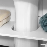 kleankin Bathroom Under Sink Cabinet Vanity Unit with Adjustable Shelf Space Saver, White(m-12)