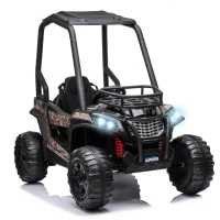 Aosom 12V Dual Motor Kids Electric Ride-on UTV Toy with MP3/USB Music Connection, Suspension & Remote Control - Camo(m-1)
