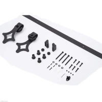 HOMCOM Modern 6 FT Carbon Steel Sliding Barn Door Kit Hardware Track System Set Black(m-1)