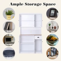 HOMCOM Microwave Oven Stand Pantry Freestanding Storage Unit(m-7)