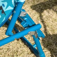 Outsunny Lightweight Chaise Lounge Chair for Kids with Foldable Function and No Assembly Required, Shark Pattern(m-8)