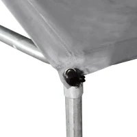 PawHut Outdoor Dog Kennel Galvanized Steel Fence with Cover Secure Lock Mesh Sidewalls for Backyard 9.8' x 9.8' x 7.7'(m-9)