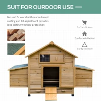 PawHut Wood Chicken Coop Poultry Hen House w/ nesting box Backyard(m-6)