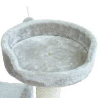 PawHut 47-inch Pet Cat Scratch Tree Condo Post Cat House Scratcher Bed Toys Pet Supply(m-7)
