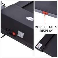 Soozier Foldable Electric Motorized Treadmill Running Machine with 12 Pre-Set Programs 7.5 MPH Max Speed LCD Display for Home Use - Black(m-7)