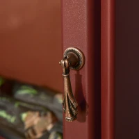 HOMCOM Electric Fireplace Stove, Free standing Fireplace Heater with Realistic Flame Effect, Overheat Safety Protection, 750W/1500W, Red(m-8)