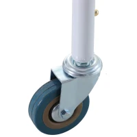 HOMCOM Personal Mobility Assist Bedside Commode Toilet Chair with 6-Level Adjustable Height & Shower Accessibility(m-15)