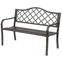Outsunny Antique Style Cast Iron Outdoor Front Porch Bench(m-1)