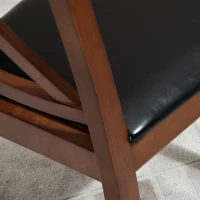 HOMCOM High Back Dining Chairs Set of 2 with PU Leather Upholstry and Cross Back Design, Black(m-12)