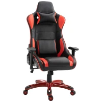 Vinsetto Ergonomic Gaming  Office Chair PU Leather Adjustable Padded Seat - Black Red(m-2)