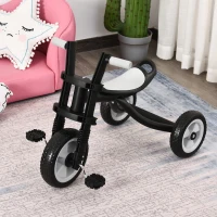 Qaba 3 Wheel Kids Tricycle Toddler Walking Trikes with Adjustable Seat for 3-6 Years old Boys & Girls Black(m-2)
