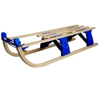 HomCom Folding Vintage Natural Wood Snow Sled Racer(m-1)