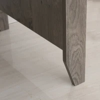 HOMCOM 47 Inches Computer Desk with Hutch, Writing Desk with Shelves and Drawers, Study Workstation for Home Office, Gray(m-15)