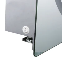 HomCom Vertical 28" LED Illuminated Bathroom Sliding Wall Mirror Medicine Cabinet - Ring LEDs(m-7)