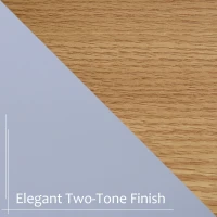 HOMCOM 2 Tier Rustic Style Rectangular Living Room Coffee Table Cocktail Desk(m-7)