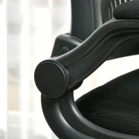 Vinsetto Tall Drafting Desk Chair Computer Desk Home Office Mesh Standing Chair with Mid Back, Foot Ring, Flip-up Arm, 360° Swivel Wheels, Black(m-16)