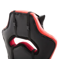 HOMCOM High Back Gaming Chair Bucket Seat with Pillow and Build-in Lumbar Racing Style Adjustable Swivel Recliner Home Red(m-10)
