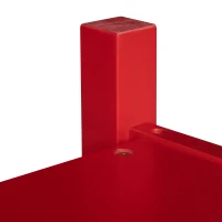 HOMCOM Modern 2-Tier Acacia Wood End Table Side Desk with Cup Holder and  Lower Shelf - Red(m-12)