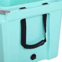 Outsunny 50 Quart Heavy Duty Ice Cooler Outdoor Insulated Cooling Box Easy Portable Cooling Bin Green(m-6)