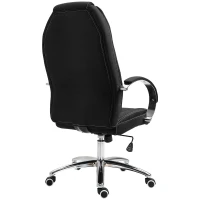 Vinsetto Office Chair Ergonomic Design Linen Surface Foam Padded w/ Adjustable Height & Armrest Black(m-7)