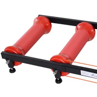 Soozier Bike Roller Adjustable Trainer Indoor Fitness Cycling Parabolic Roller Bike Trainer Portable Bike Exercise - Red(m-12)