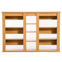 HOMCOM Triple Wall Mounted Media Storage Floating CD DVD Shelves Rack Hanging Organizer Unit(m-2)