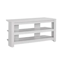 Monarch 42" Contemporary Open Concept Storage Shelf Console TV Stand - White Finish(m-1)