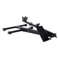 HOMCOM Folding Portable Bicycle Repair Stand Cycle Bike Maintenance Workstand Black(m-10)