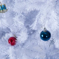 HOMCOM 7ft Artificial Christmas Tree Xmas Holidays Décor with Ornament White(m-9)