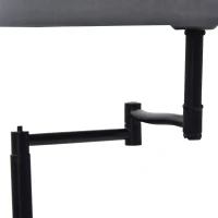 HOMCOM 65" Floor Lamp with Table Extendable and Retractable Arm E26 Steel(m-7)