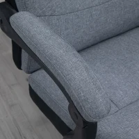 Vinsetto Office Chair High Back Computer Desk Chair 360° Swivel Adjustable Recliner Chair with Padded Armrest and Retractable Footrest(m-8)