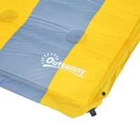 Outsunny 2-Person Outdoor Self-Inflating Camp Pad Air Mat Mattress Sleeping Pad with Pillows for Camping, Backpacking, Tents(m-8)